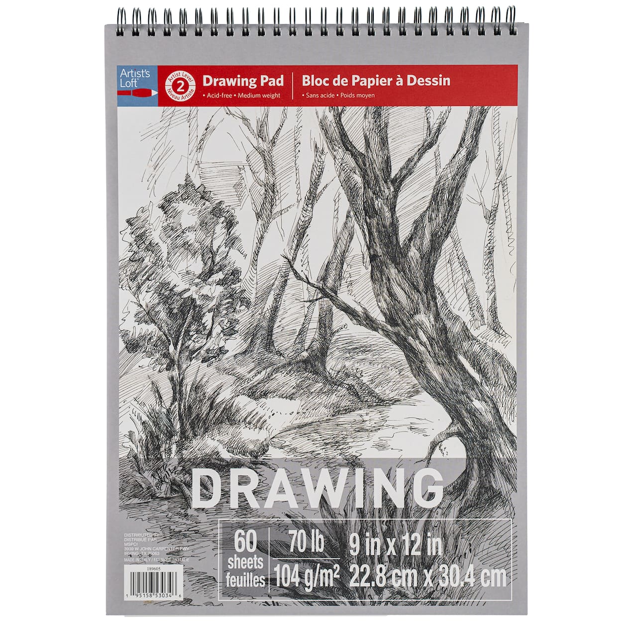 12 Pack: Drawing Pad by Artist's Loft™, 9" x 12"